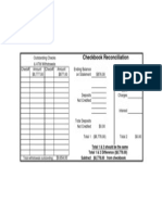 Checkbook Reconciliation: Total Withdrawals Outstanding