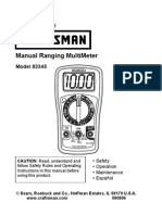 Craftsman 82345 Multi Meter Manual