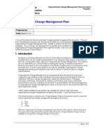 Organization Change Management Plan Template