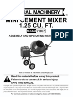 Mini Cement Mixer 1.25 Cu - Ft. Model 91907 PDF