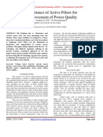 Importance of Active Filters For Improvement of Power Quality