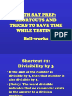 Math Sat Prep: Shortcuts and Tricks To Save Time While Testing! Bell-Works