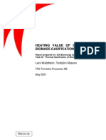 Heating Value of Gases FRM Biomass Gasification