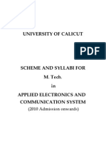 Communicationenggandsignalprocessingmtech Syllabus