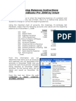 Quickbooks Beginning Balance Instructions