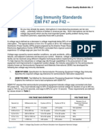 Voltage Sag Immunity Standards