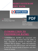 Cash Credit System of HDFC Bank