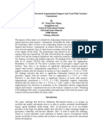 Relationship Between Perceived Organizational Support and Trust With Teachers' Commitment