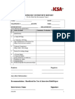 Telephonic Interview Report-2