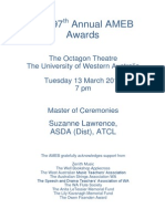 2011 AMEB Awards Night Program