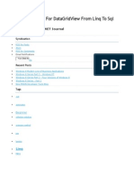 Binding Source For DataGridView From Linq To SQL Query