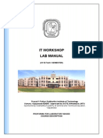 It Workshop LAB MANUAL