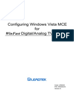 Configuring Windows Vista Mce For: Winfast Digital/Analog TV Devices