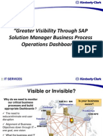  SAP Solution Manager Business Process Operations Dashboards