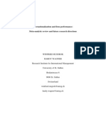 Internationalization and Firm Performance: Meta-Analytic Review and Future Research Directions