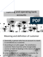 Opening and Operating Bank Accounts