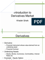 Introduction To Derivatives Market: Khader Shaik