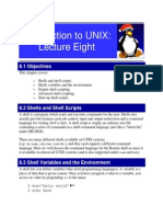 Introduction To UNIX: Lecture Eight: 8.1 Objectives