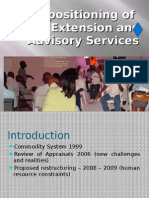 Re Positioning of Extension Department (Power Point)