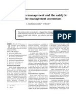 Supply Chain Management and The Catalytic Role of The Management Accountant