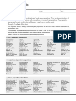 Dependent Preposition