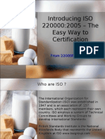 Introducing ISO 220000:2005 - The Easy Way To Certification: From 22000foodsafety