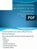 Cultural Understanding and Respect in The Classroom