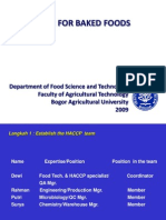 Haccp Plan For Baked Foods