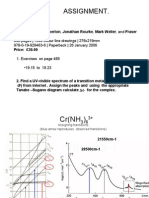 UV-visible Spectrum of A Transition Metal Complex (d3 - d8) From Internet - Assign The Peaks and Using The Appropriate Tanabe - Sugano Diagram Calculate Do For The Complex.