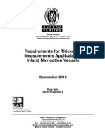 Requirements For Thickness Measurements Applicable To Inland Navigation Vessels