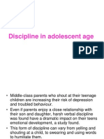 Discipline in Adolescent Age