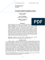 Factors Influencing Corporate Working Capital Management: Evidence From An Emerging Economy