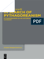 In Search of Pythagoreanism Pythagoreanism As An Historiographical Category 2013