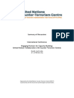 United Nations Counter-Terrorism Centre Summary of Discussions (2013)