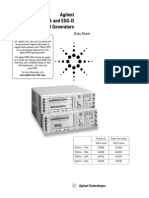 Agilent ESG-A and ESG-D RF Signal Generators: Data Sheet