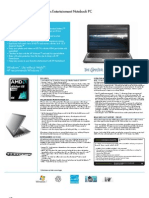 HP Pavilion Dm3-1030us - Datasheet