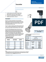 Sanitary Pressure Transmitter Type SA-11: Special Features