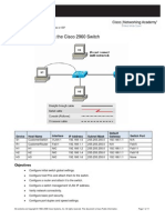 Lab 5.5.4 Configuring The Cisco 2960 Switch: CCNA Discovery Working at A Small-to-Medium Business or ISP