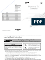 Samsung Plasma TV Manual