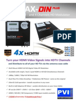 PVI VeCoax HDMI To QAM HD Modulator With IPTV Stream Specifications