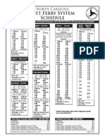 2011 Ferry System Schedule: North Carolina