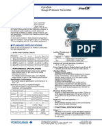 Gauge Pressure Transmitter Data Sheet EJA