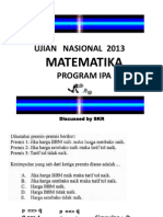 Soal - Bahas UN Mat 2013