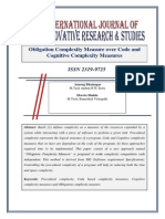 Obligation Complexity Measure Over Code and Cognitive Complexity Measures