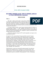 Dr. Daniel Vazquez and Ma. Luiza M. Vazquez, Petitioners: vs. AYALA CORPORATION, Respondent