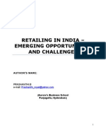 Retailing in India - Emerging Opportunities and Challenges