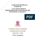 Guidelines For The Special Scheme of Faculty Development Programme For Colleges For The Twelfth Plan (2012-2017)