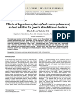 Effects of Leguminous Plants (Centrosema Pubescens) As Feed Additive For Growth Stimulation On Broilers