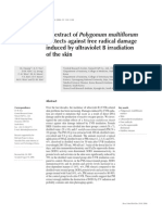 An Extract of Polygonum Multiflorum Protects Against Free Radical Damage Induced by Ultraviolet B Irradiation of The Skin