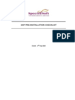 Sap Pre Installation Checklist Final